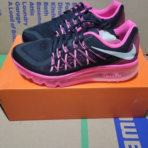 NIKE AIR MAX 2015 (GS) Black PINK Girls Running Sh